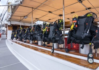 Dive Gear on the Divedeck